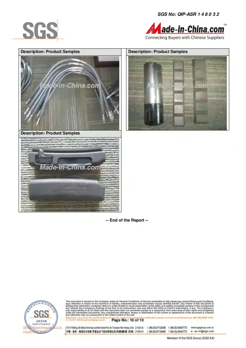 SGS Certified Report 8