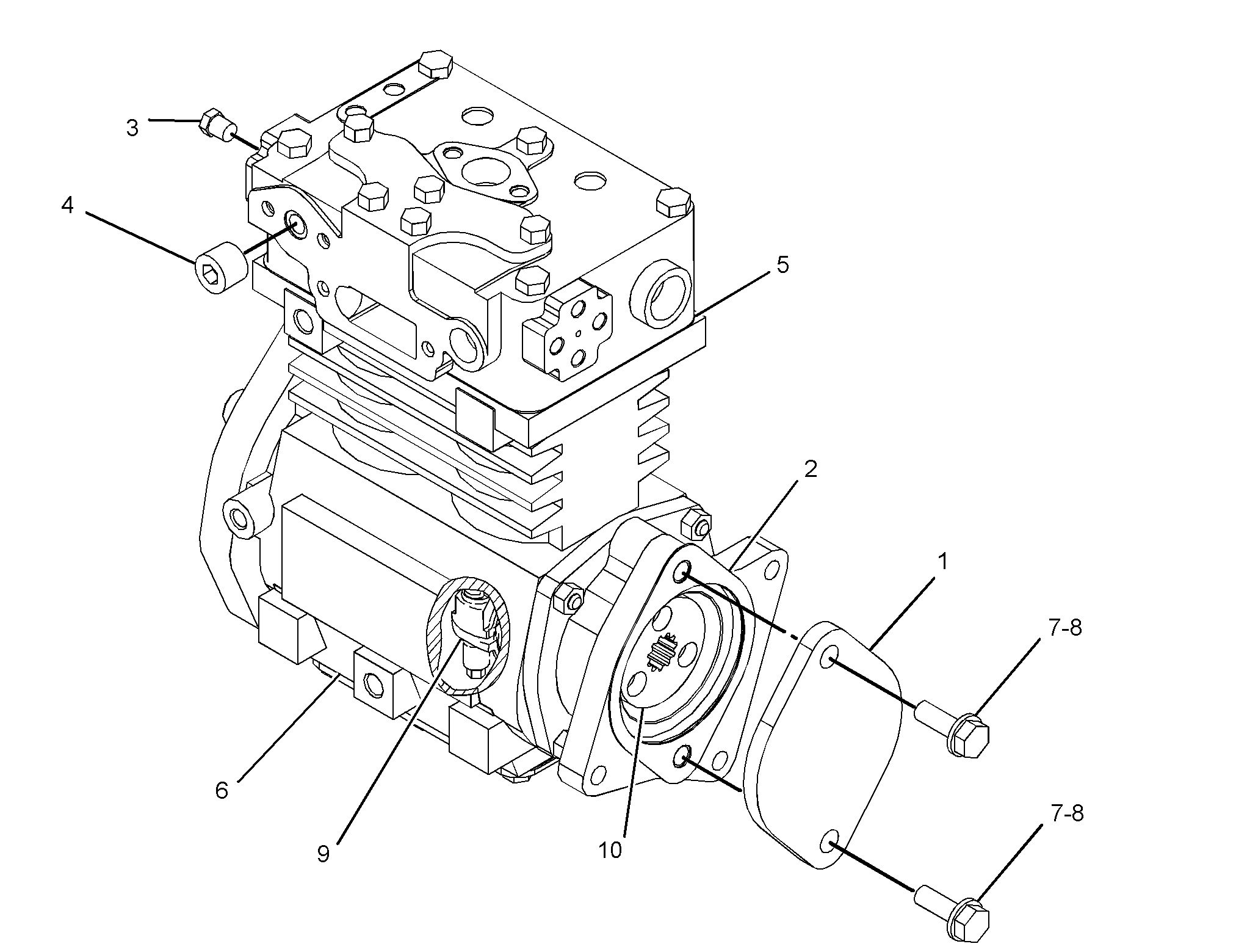 4P-5435: Air Compressor Assembly