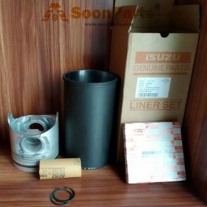 Cylinder Liner Kit Engine Four Matching for Case Excavator CX250C CX300C CX350C CX210C LC CX210C LR CX210C NLC CX235C SR Isuzu Engine AQ-4HK1XASS01