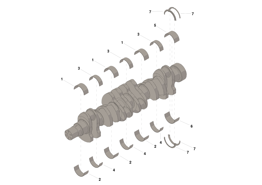 3801261 SET,MAIN BEARING (010)