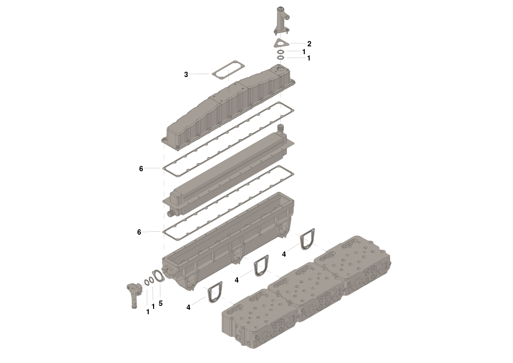 3801594 KIT,AFTERCOOLER GASKET