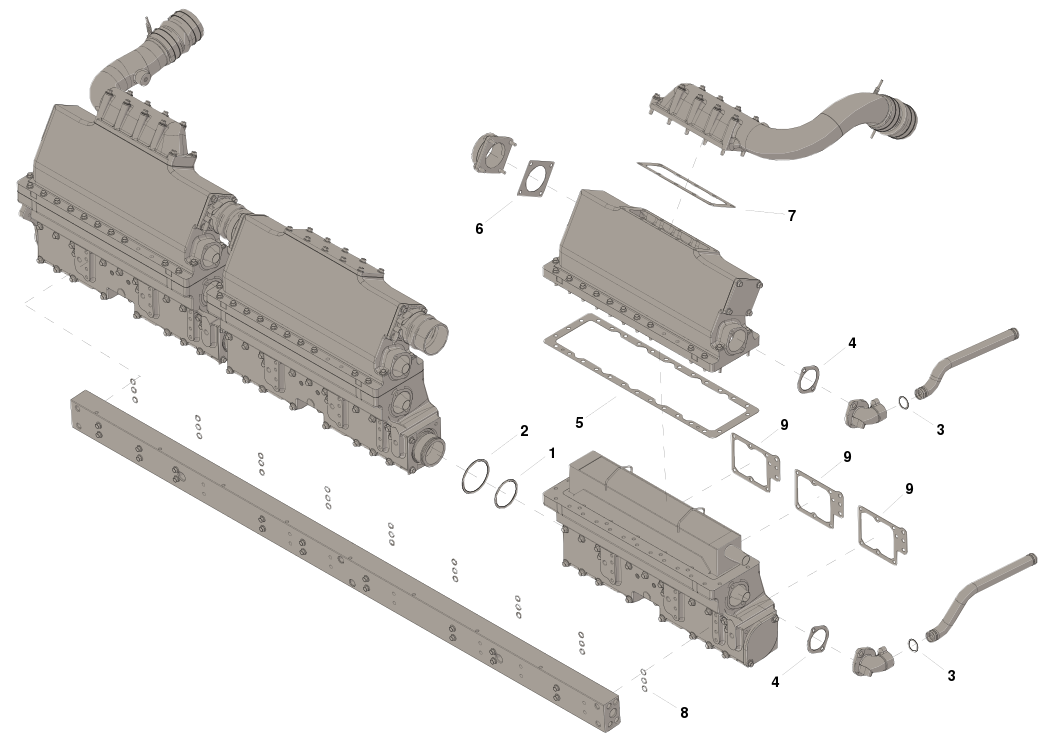 4089709 KIT,AFTERCOOLER GASKET