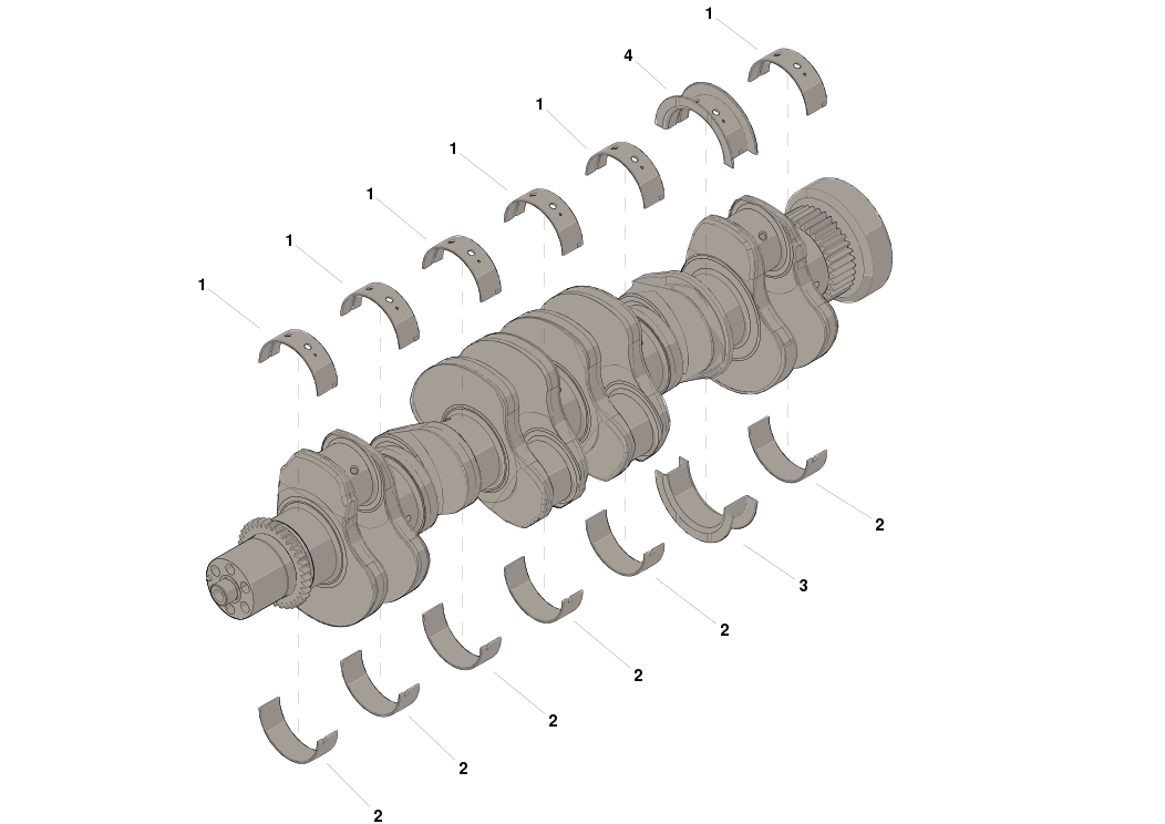 4955521 SET,MAIN BEARING (STD)