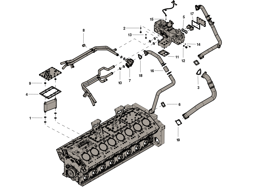 4955998 KIT,COOLING SYSTEM GASKET