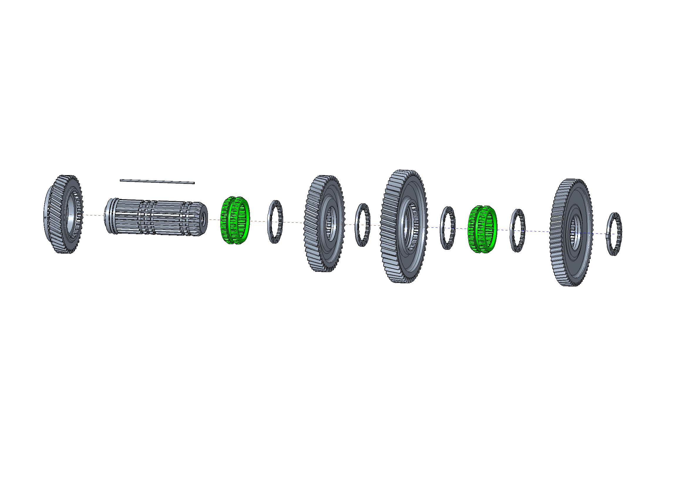 ECCN-10000557 RAIL C AND D SLIDING CLUTCHES